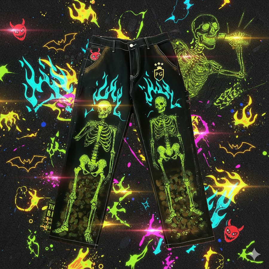 NEON & BLACK DENIM