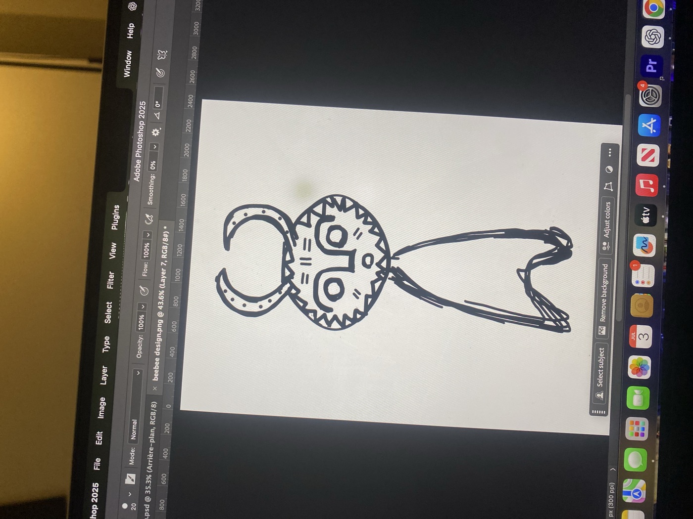 inking the mask in photoshop