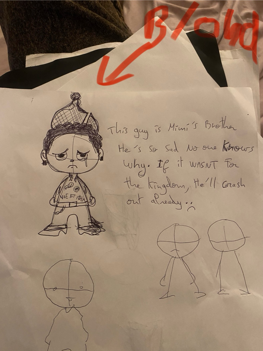 Beebee sketch — Mimi's brother